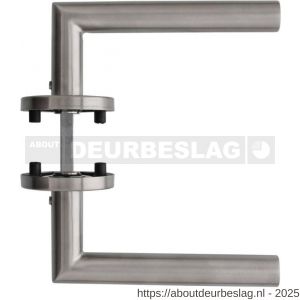 Intersteel Essentials 1012 deurkruk Jura op rozet verdekt diameter 55x8 mm met nokken EN 1906/3 RVS - R26005482 - afbeelding 3