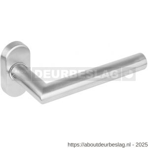 Intersteel Essentials 1235 deurkruk Jura op rozet verdekt ovaal 65x30x10 mm RVS - R26000596 - afbeelding 1