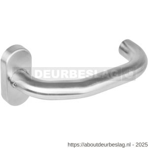 Intersteel Essentials 1236 deurkruk Verkropt op rozet verdekt ovaal 65x30x10 mm RVS - R26000599 - afbeelding 1