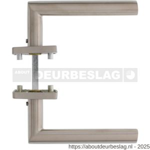 Intersteel Essentials 1243 deurkruk Ovaal-90 graden op rozet verdekt 53x53x8 mm met nokken RVS - R26000608 - afbeelding 2