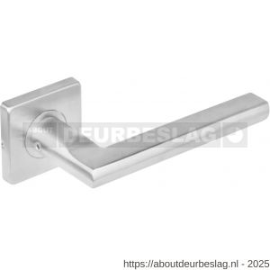 Intersteel Essentials 1252 deurkruk Hoek 90 graden-plat op rozet verdekt 53x53x8 mm met nokken RVS - R26005557 - afbeelding 1