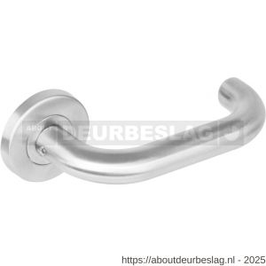 Intersteel Essentials 1271 deurkruk Rond op rozet verdekt diameter 53x8 mm met nokken EN 1906/4 RVS - R26005567 - afbeelding 1