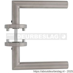 Intersteel Essentials 1272 deurkruk Jura op rozet verdekt diameter 53x8 mm met nokken EN 1906/4 RVS - R26005578 - afbeelding 2