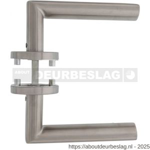 Intersteel Essentials 1273 deurkruk Ovaal-90 graden op rozet verdekt diameter 53x8 mm met nokken EN 1906/4 RVS - R26005588 - afbeelding 3