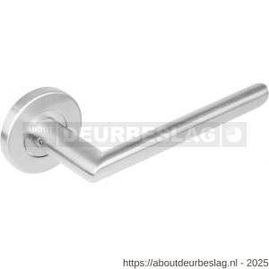 Intersteel Essentials 1273 deurkruk Ovaal-90 graden op rozet verdekt diameter 53x8 mm met nokken EN 1906/4 RVS - R26005588 - afbeelding 1
