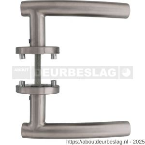 Intersteel Essentials 1274 deurkruk Gebogen op rozet verdekt diameter 53x8 mm met nokken EN 1906/4 RVS - R26005596 - afbeelding 3