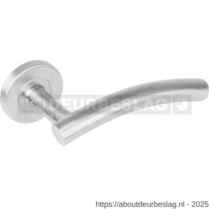 Intersteel Essentials 1274 deurkruk Gebogen op rozet verdekt diameter 53x8 mm met nokken EN 1906/4 RVS - R26005596 - afbeelding 1