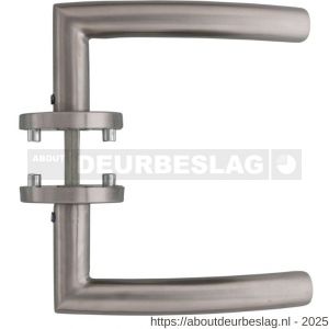Intersteel Essentials 1276 deurkruk Lisa-90 graden op rozet verdekt diameter 53x8 mm met nokken EN 1906/4 RVS - R26005612 - afbeelding 2