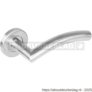 Intersteel Essentials 1276 deurkruk Lisa-90 graden op rozet verdekt diameter 53x8 mm met nokken EN 1906/4 RVS - R26005612 - afbeelding 1