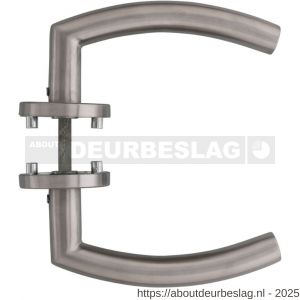 Intersteel Essentials 1277 deurkruk Half rond-90 graden op rozet verdekt diameter 53x8 mm met nokken EN 1906/4 RVS - R26005620 - afbeelding 2