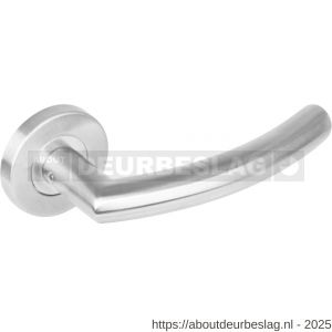 Intersteel Essentials 1277 deurkruk Half rond-90 graden op rozet verdekt diameter 53x8 mm met nokken EN 1906/4 RVS - R26005620 - afbeelding 1