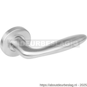 Intersteel Essentials 1281 deurkruk Jupiter op rozet verdekt diameter 53x8 mm met nokken EN 1906/4 RVS - R26000630 - afbeelding 1