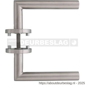 Intersteel Living 1317 deurkruk Jura op rozet verdekt diameter 55x8 mm met nokken EN 1906/4 RVS - R26007348 - afbeelding 2