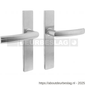 Intersteel Essentials 1327 deurkruk Blok op schild verdekt rechthoekig 219x40 mm met nokken blind RVS EN 1906/4 - R26005736 - afbeelding 1