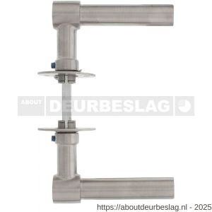 Intersteel Living 1670 deurkruk L/L recht met rozet diameter 50x2 mm RVS - R26007347 - afbeelding 2