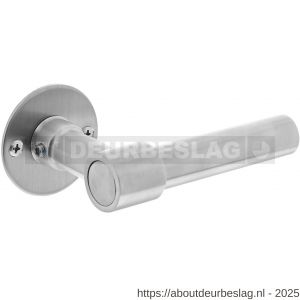Intersteel Living 1670 deurkruk L/L recht met rozet diameter 50x2 mm RVS - R26007347 - afbeelding 1
