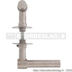 Intersteel Living 1671 deurkruk L/T recht met rozet diameter 50x2 mm RVS - R26008525 - afbeelding 2