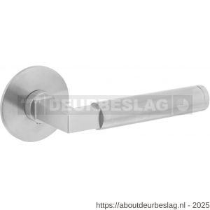 Intersteel Essentials 1839 deurkruk Baustil op rozet verdekt met magneet diameter 55x3 mm met nokken RVS - R26007494 - afbeelding 1