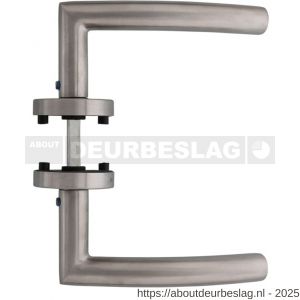 Intersteel Living 1954 deurkruk Lisa-90 graden met rozet verdekt ATP diameter 51x10 mm met nokken RVS - R26007067 - afbeelding 2