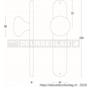 Intersteel Living 2695 knoplangschild ovaal 220x41 mm blind RVS - R26003330 - afbeelding 2
