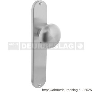 Intersteel Living 2695 knoplangschild ovaal 220x41 mm blind RVS - R26003330 - afbeelding 1