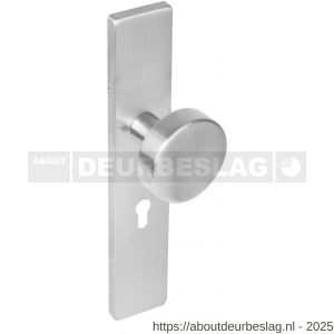 Intersteel Living 2754 knopschild 2754 lang verdekt rechthoekig profielcilinder 55 mm 7 mm nokken RVS EN 1906/4 - R26005867 - afbeelding 1