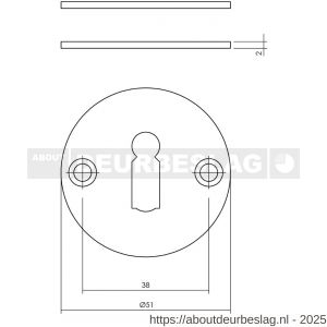 Intersteel Essentials 3409 sleutelrozetten diameter 51x2 mm RVS - R26011079 - afbeelding 2