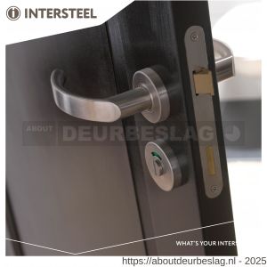Intersteel Living 3410 WC-sluiting verdekt diameter 53x10 mm met stift 8x8 mm RVS - R26007622 - afbeelding 3
