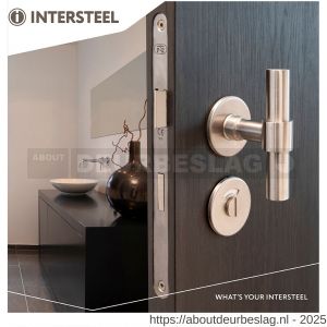 Intersteel Living 3413 WC-sluiting verdekt diameter 53x5 mm met stift 8x8 mm RVS - R26002748 - afbeelding 2
