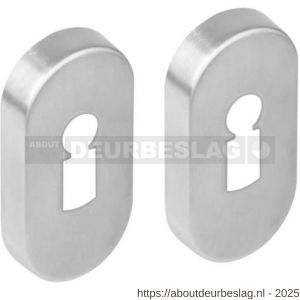 Intersteel Essentials 3417 sleutelrozetten verdekt ovaal 65x30x10 mm RVS - R26011085 - afbeelding 1