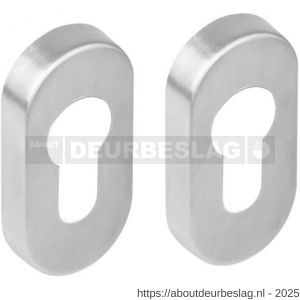Intersteel Essentials 3417 cilinderrozetten verdekt ovaal 65x30x10 mm RVS - R26011086 - afbeelding 1