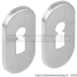 Intersteel Essentials 3418 sleutelrozetten verdekt ovaal 65x30x5 mm RVS - R26011087 - afbeelding 1