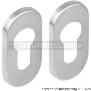 Intersteel Essentials 3418 cilinderrozetten verdekt ovaal 65x30x5 mm RVS - R26011088 - afbeelding 1