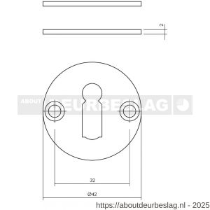 Intersteel Essentials 3421 sleutelrozetten diameter 42x2 mm RVS - R26011091 - afbeelding 2