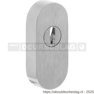 Intersteel Essentials 3752 SKG2 veiligheid schuifrozet ovaal 73x33x15 mm met sleufplaatje met blindklinkmoeren RVS - R26008577 - afbeelding 1
