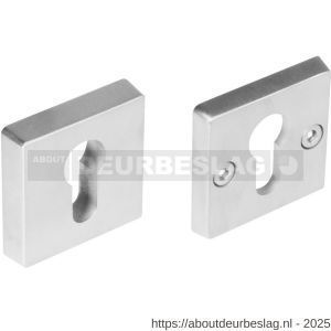 Intersteel Essentials 3752 SKG3 veiligheidsrozetten vierkant 54x54x12 mm profielcilindergat RVS - R26007700 - afbeelding 1