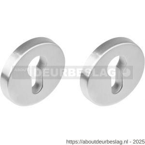 Intersteel Essentials 3753 SKG3 veiligheidsrozetten rond verdekt basic diameter 54x9 mm profielcilindergat RVS - R26003585 - afbeelding 1