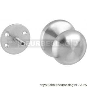 Intersteel Essentials 3930 voordeurknop paddenstoel diameter 58 mm op achterplaat diameter 66 mm éénzijdige montage RVS - R26006035 - afbeelding 1