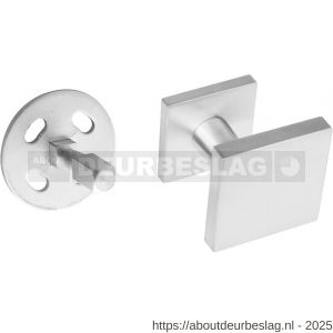 Intersteel Essentials 3930 voordeurknop vierkant 64x64 mm op achterplaat 54x54 mm verkropt éénzijdige montage RVS - R26008611 - afbeelding 1