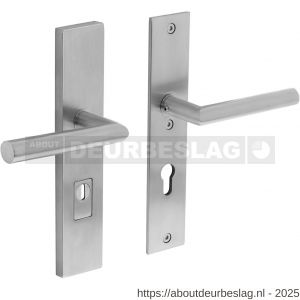 Intersteel Exclusives 3963Z SKG3 veiligheidsbeslag rechthoekig 250x50 mm kruk-kruk Jura profielcilindergat 72 mm met kerntrekbeveiliging RVS - R26008645 - afbeelding 1