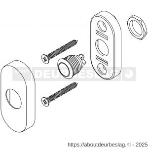 Intersteel Essentials 3990 beldrukker ovaal verdekt 65x30x10 mm RVS - R26007293 - afbeelding 3