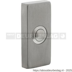 Intersteel Living 3990 beldrukker rechthoekig verdekt 65x30x10 mm RVS - R26008657 - afbeelding 1