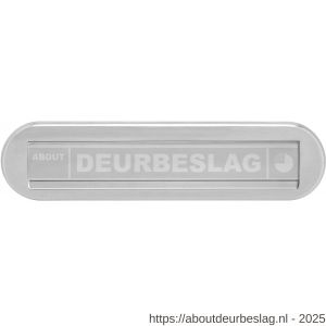Intersteel Essentials 4000 briefplaat ovaal 340x80 mm met klep-regenrand RVS - R26007309 - afbeelding 1