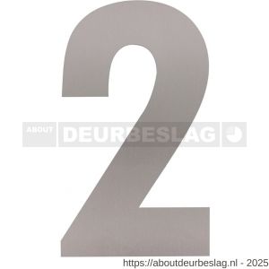 Intersteel Living 4021 huisnummer 2 XL hoogte 300 mm RVS geborsteld - R26009263 - afbeelding 1