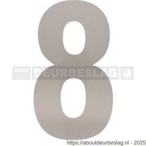Intersteel Living 4021 huisnummer 8 XL hoogte 300 mm RVS geborsteld - R26009269 - afbeelding 1