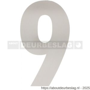 Intersteel Living 4021 huisnummer 9 XL hoogte 300 mm RVS geborsteld - R26009270 - afbeelding 1