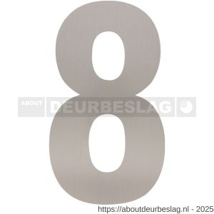 Intersteel Living 4021 huisnummer 8 XXL hoogte 500 mm RVS geborsteld - R26009279 - afbeelding 1