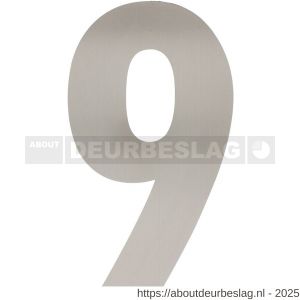 Intersteel Living 4021 huisnummer 9 XXL hoogte 500 mm RVS geborsteld - R26009280 - afbeelding 1