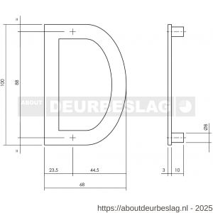 Intersteel Essentials 4026 huisletter D 100 mm RVS - R26002211 - afbeelding 2
