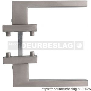 Intersteel Living 4057 set achterdeurbeslag vierkant Amsterdam met massieve rozetten RVS - R26010695 - afbeelding 2